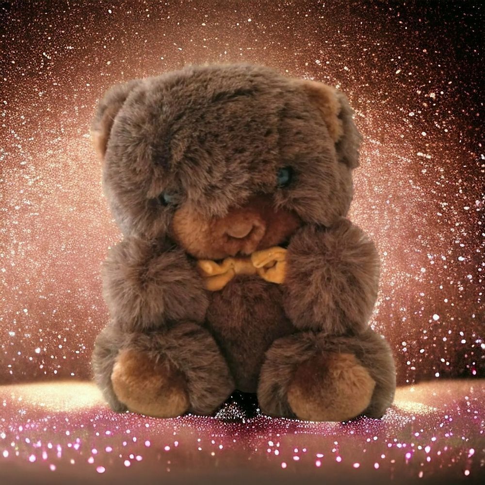 AMERICA WEGO Groom Teddy Bear Plush Vintage Stuffed Animal Korea Textured Brown.